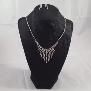 Rhinestone Necklace Set